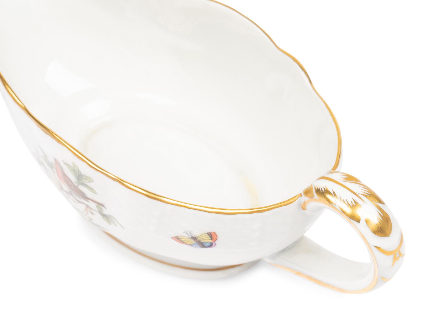 A Collection of Herend Rothschild Bird Porcelain Serving Pieces