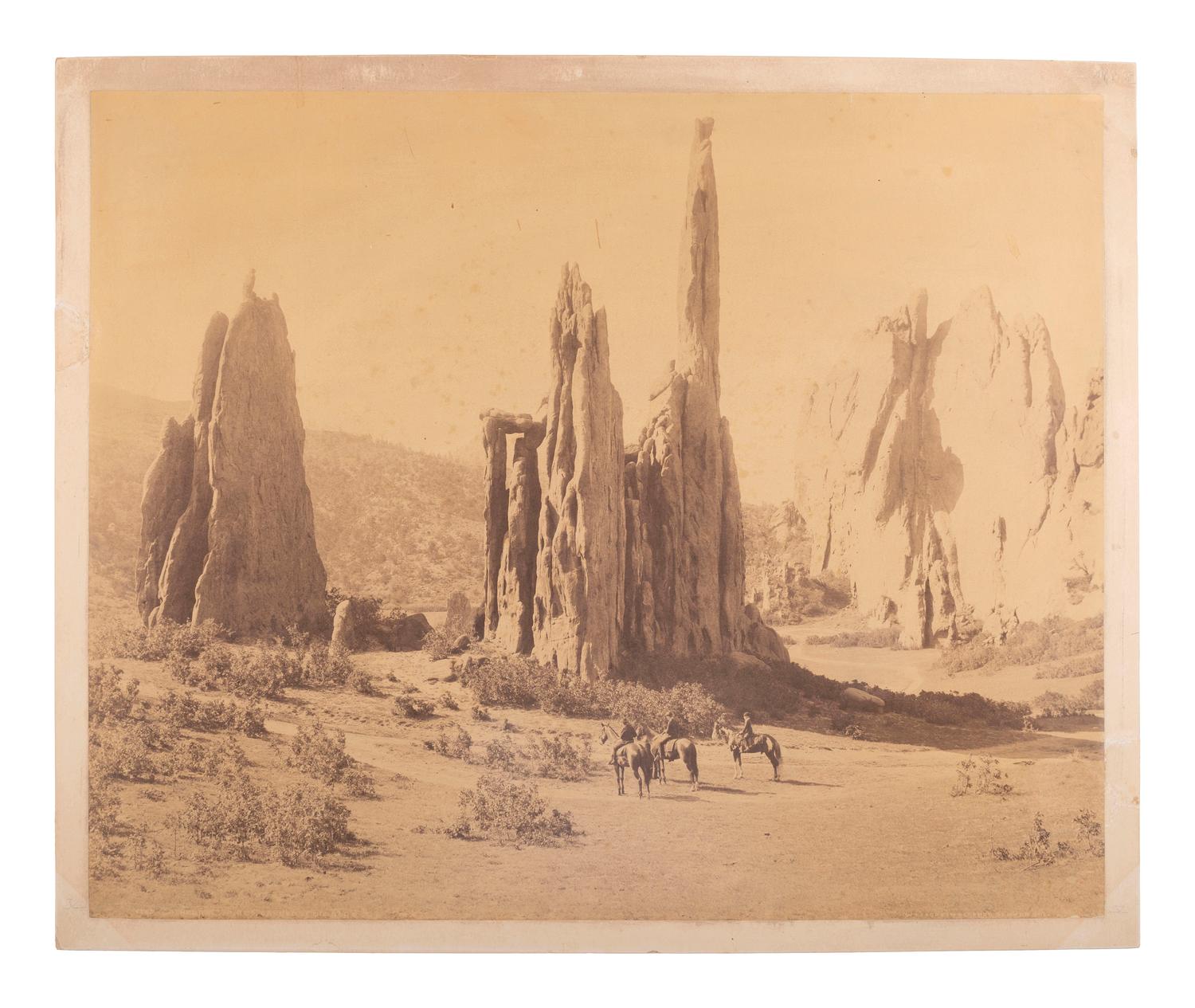 [WESTERN AMERICANA]. JACKSON, William Henry (1843-1942), photog. 3 mammoth plate views. Denver, CO.