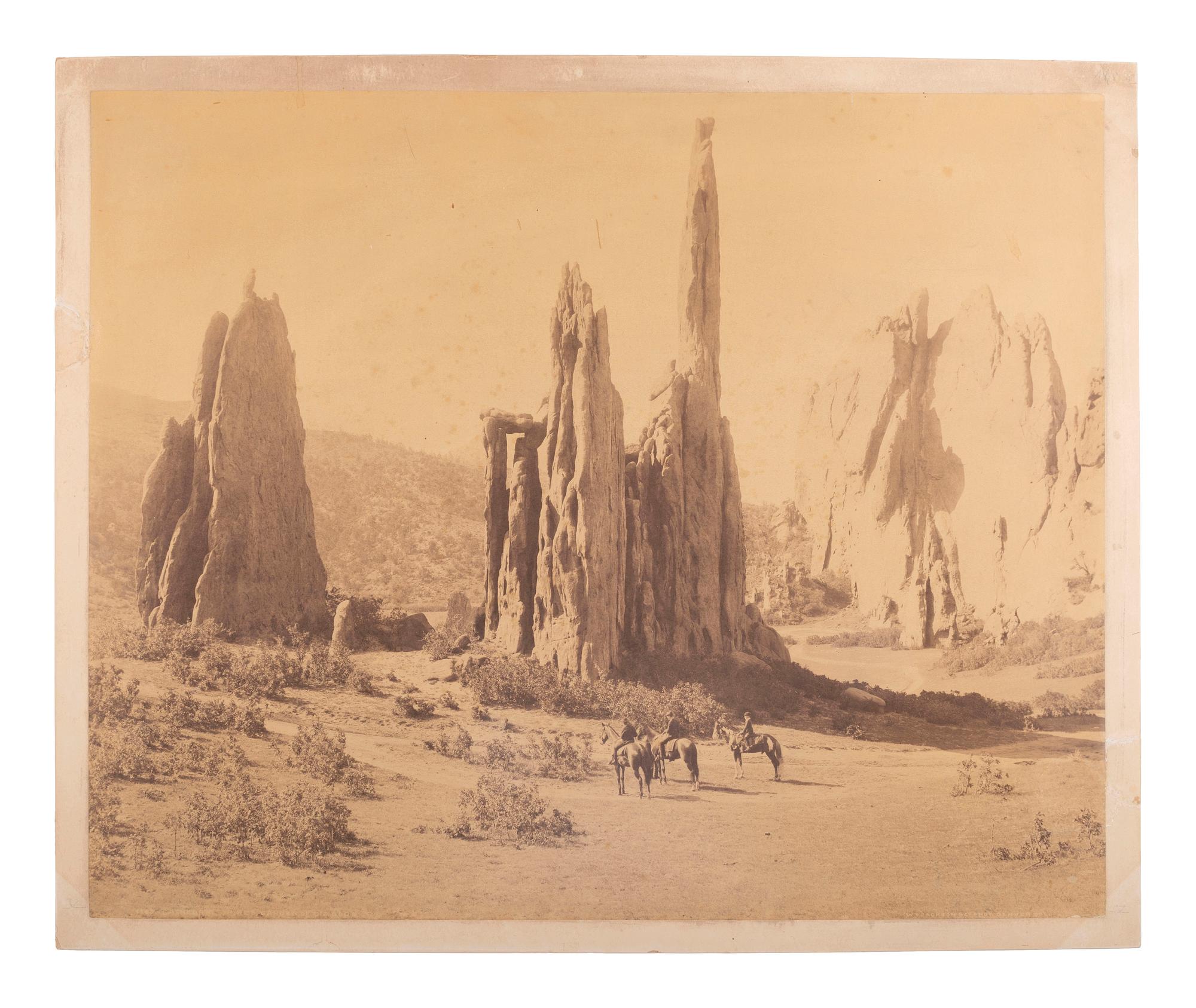[WESTERN AMERICANA]. JACKSON, William Henry (1843-1942), photog. 3 mammoth plate views. Denver, CO.