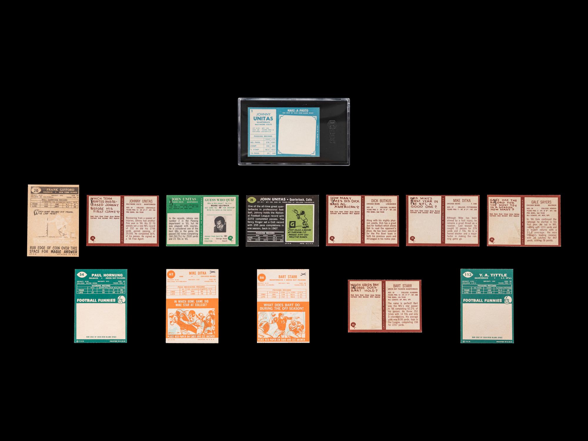 A Group of over 300 Assorted 1950s-60s Football Cards Including Multiple Hall of Famers and Notables,