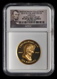 [BRITISH VIRGIN ISLANDS] A Pobjoy Mint 2015 Abraham Lincoln $125 Gold Ultra High Relief Proof (NGC PF69 Ultra Cameo)