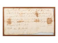 KENTON, Simon (1755-1836). Manuscript receipt signed ("Simon Kenton"), 18 May 1817.