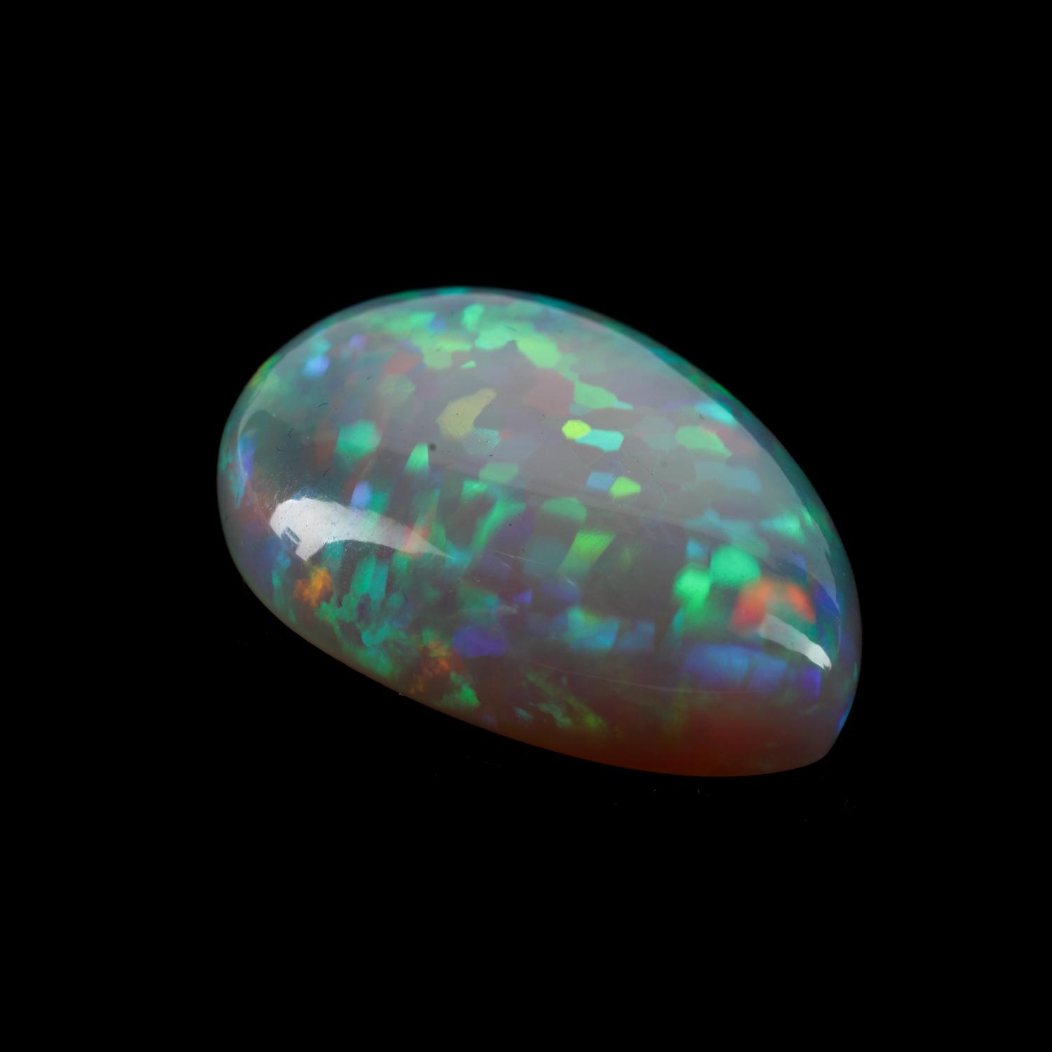 A Large Unmounted Pear-Shaped Opal Cabochon