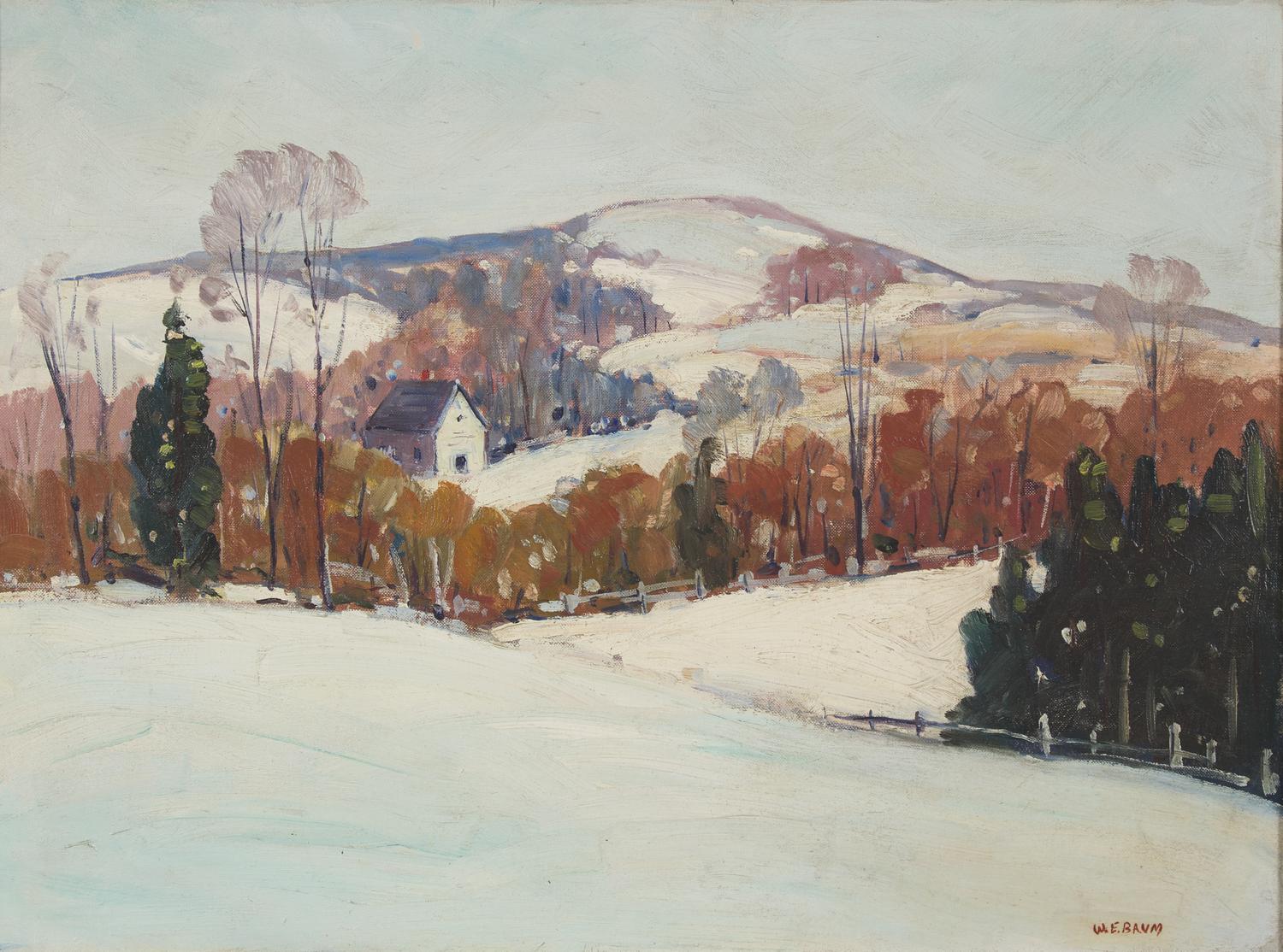 Walter Emerson Baum (American, 1884–1956) — Snow-Covered Hills