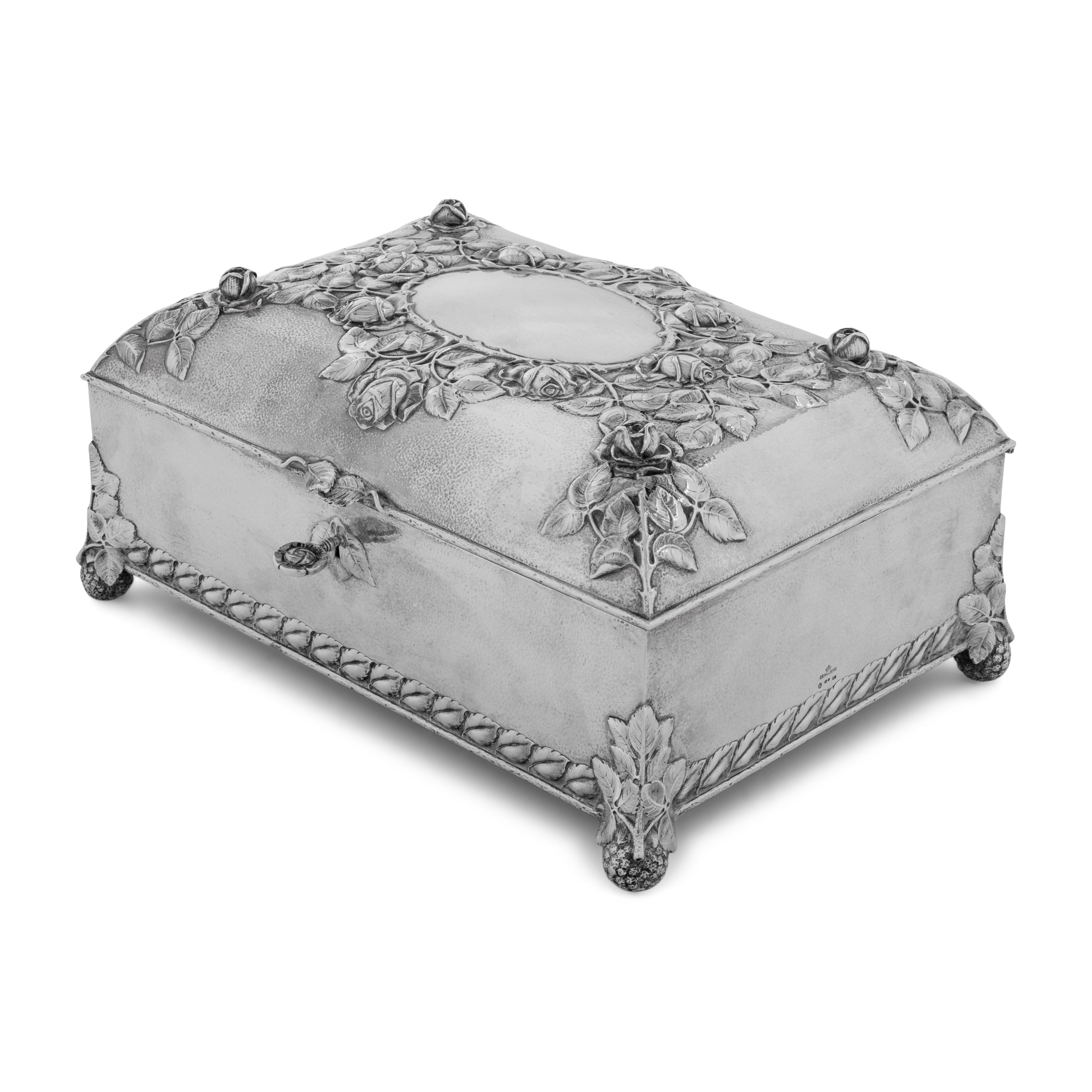 A Large Swedish Silver Table Casket