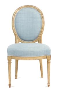 A Louis XVI Style Oval Back Side Chair Height 35 inches. — 19TH CENTURY