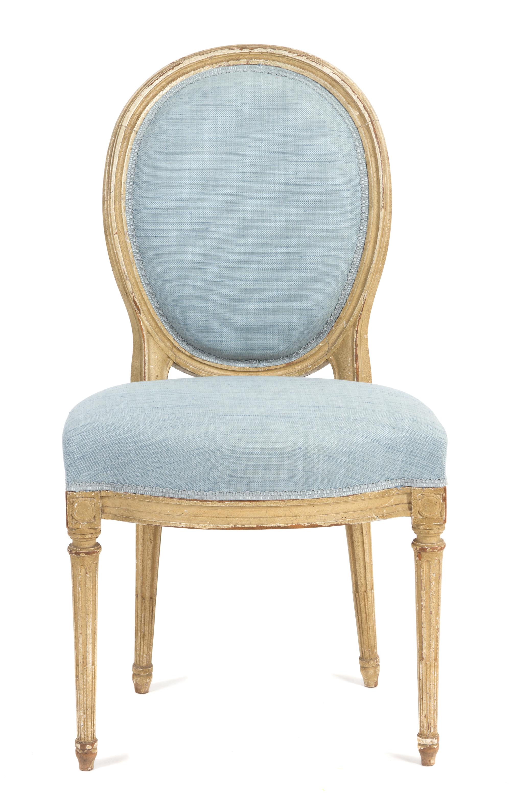 A Louis XVI Style Oval Back Side Chair Height 35 inches. — 19TH CENTURY