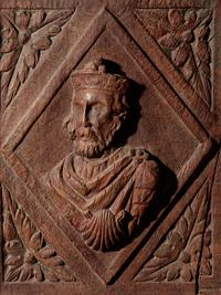 A Continental Terra Cotta Panel Cast from a Cabinet Door