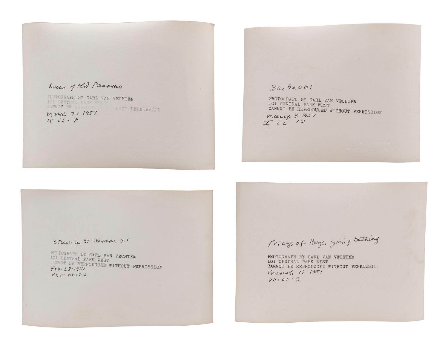 [EARLY PHOTO] Collection of photographs taken by Carl Van Vechten documenting a Caribbean cruise.