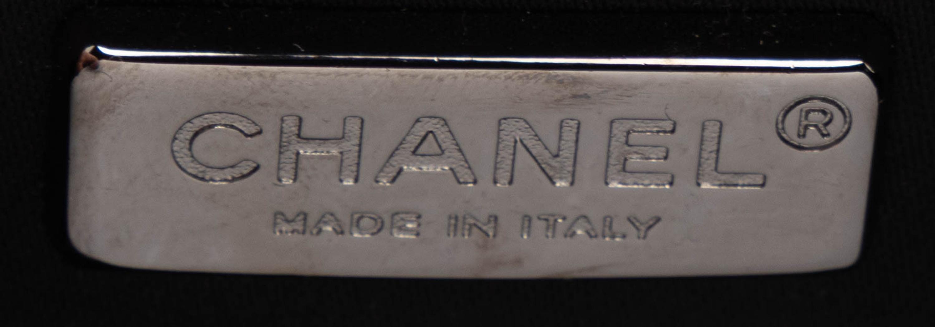 Chanel, Black Satin Ribbon Evening Bag