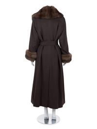 J. Mendel Russian Barguzine Sable Trimmed Cashmere Coat