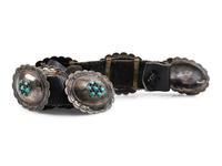 Navajo Silver and Turquoise Concha Belt
