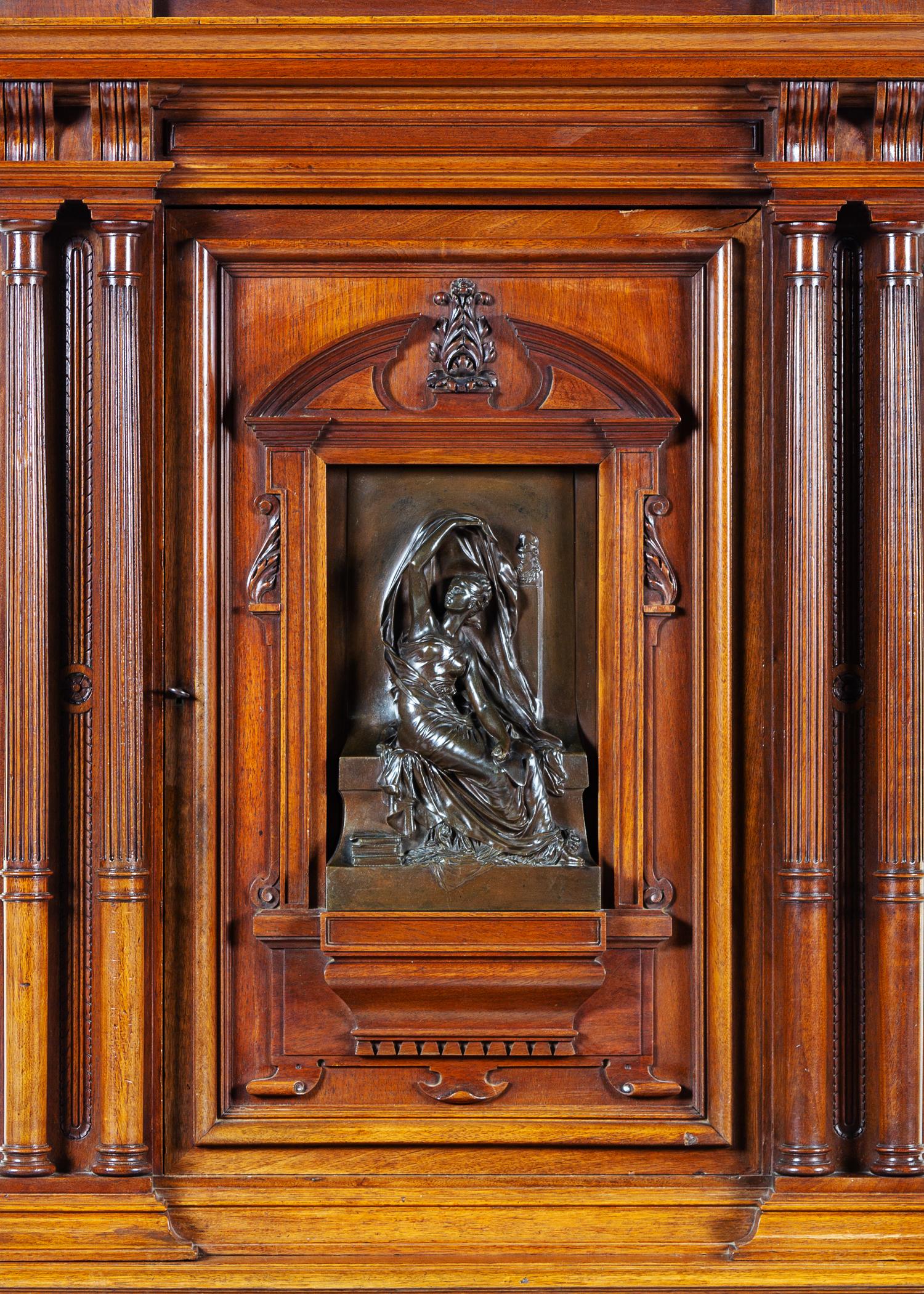A French Bronze Mounted Walnut Cabinet