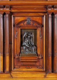 A French Bronze Mounted Walnut Cabinet