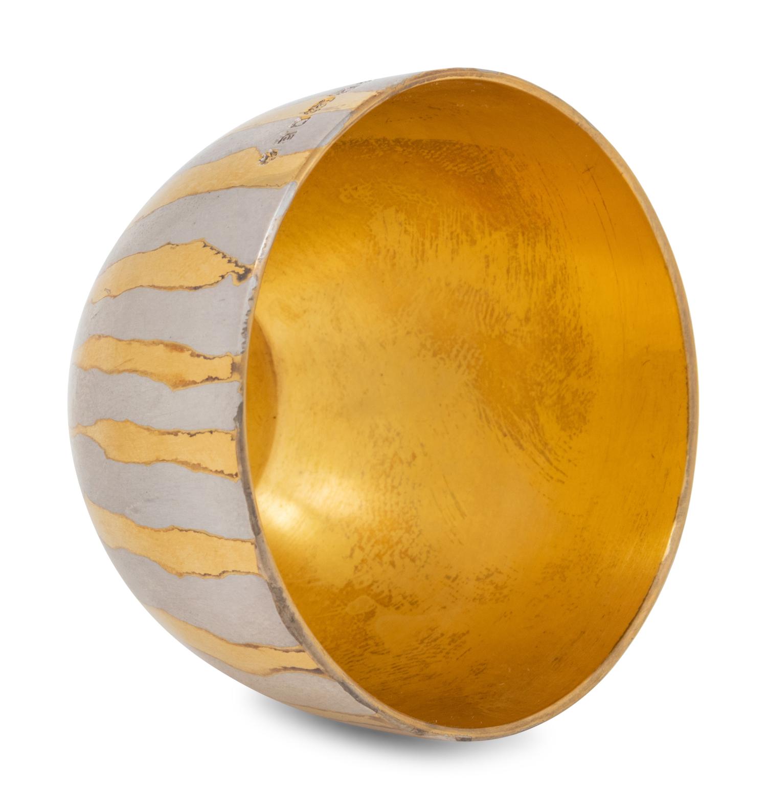 A Contemporary English Silver and Parcel Gilt Bowl