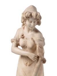 A Continental Carved Alabaster Sculpture
