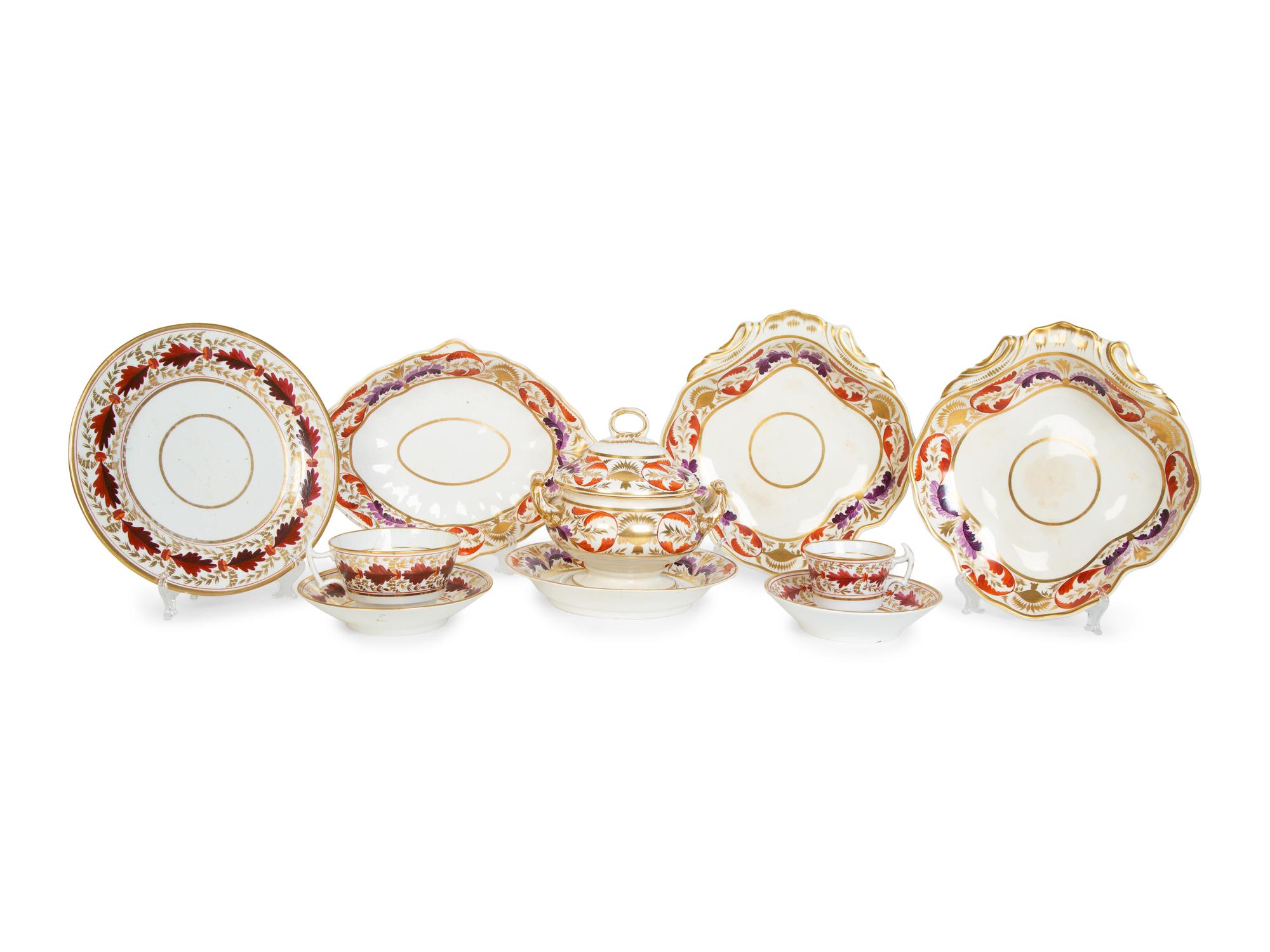 A Partial Dessert Service of English Derby Porcelain — CIRCA 1815