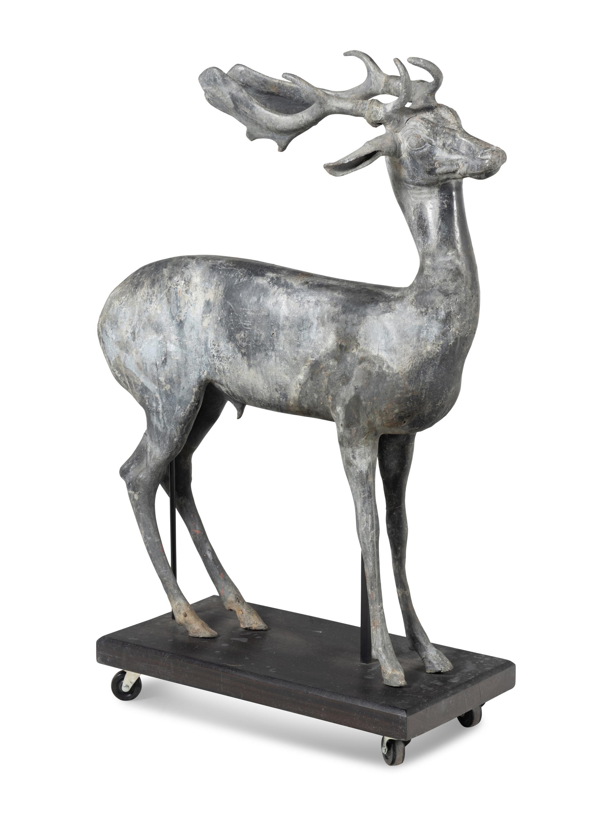 A Cast Metal Elk Figure
