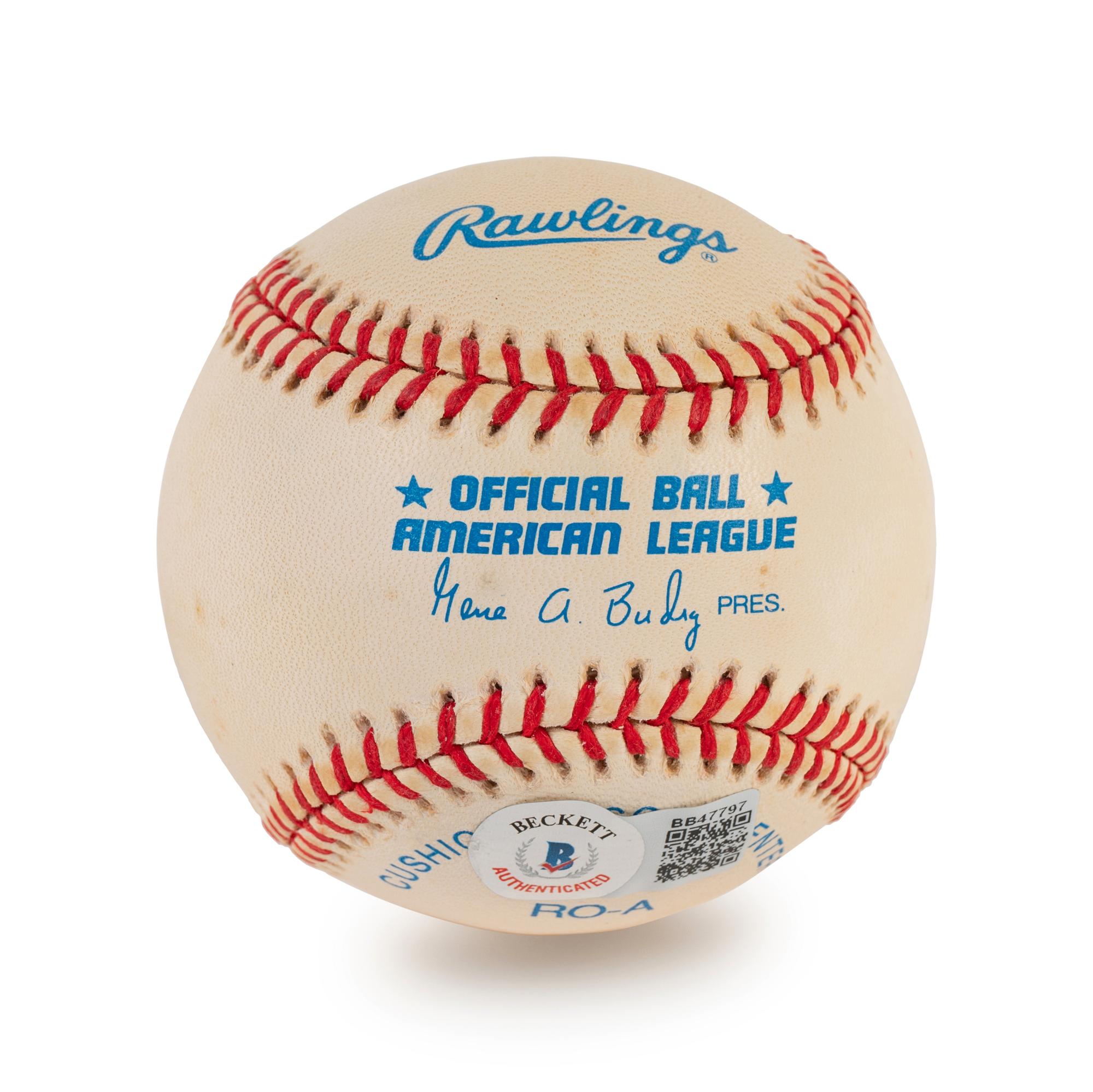 A Group of Four Bob Feller and Allie Reynolds Signed Autograph Baseballs (BAS Beckett Authentication Services Certified),