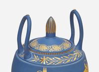 A Wedgwood Saxon Blue Jasperware First Day's Vase, UK, 2009