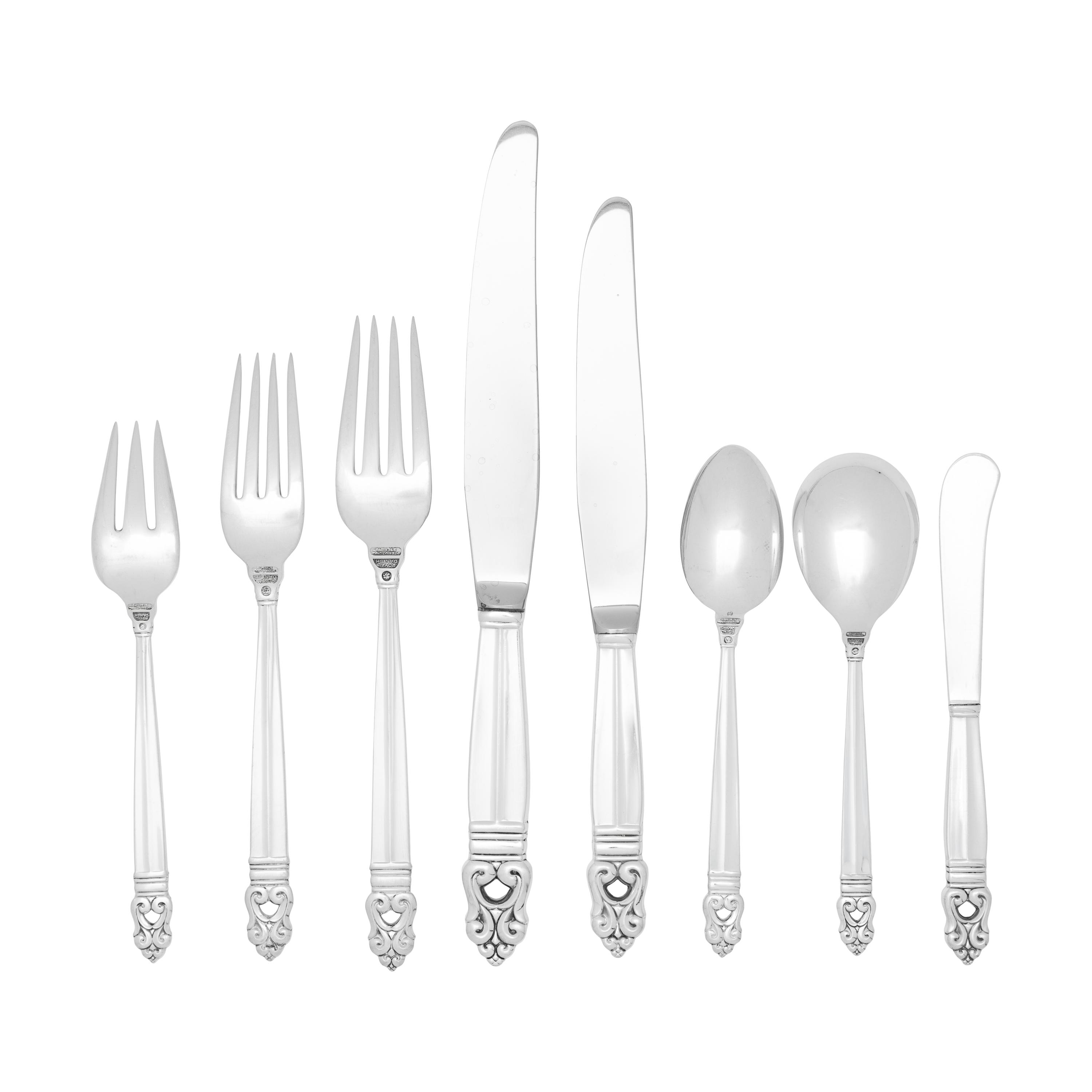 An American Silver Flatware Service