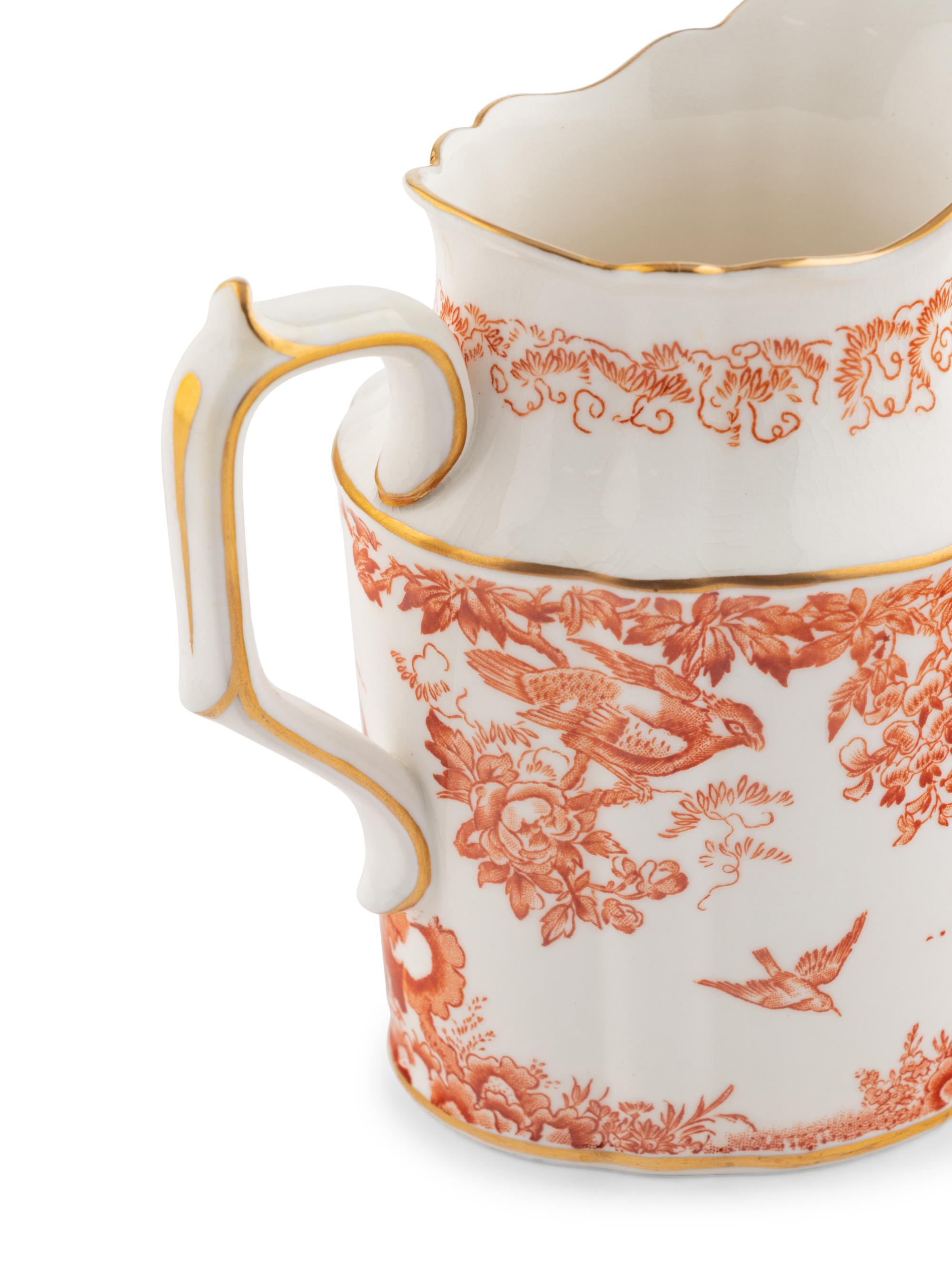 A Group of Royal Crown Derby Red Aves Porcelain Table Articles