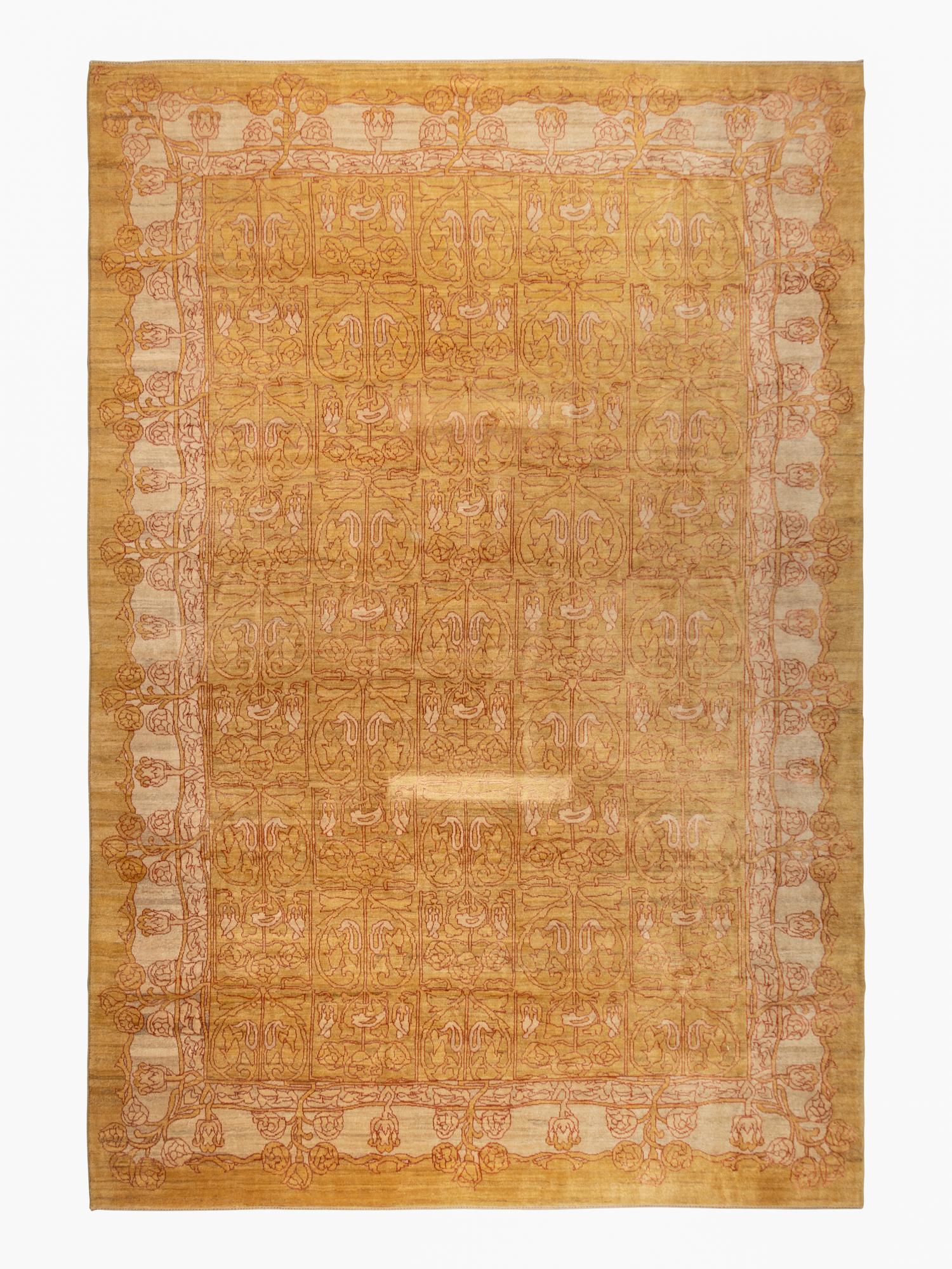 A Contemporary Persian Wool and Silk Rug