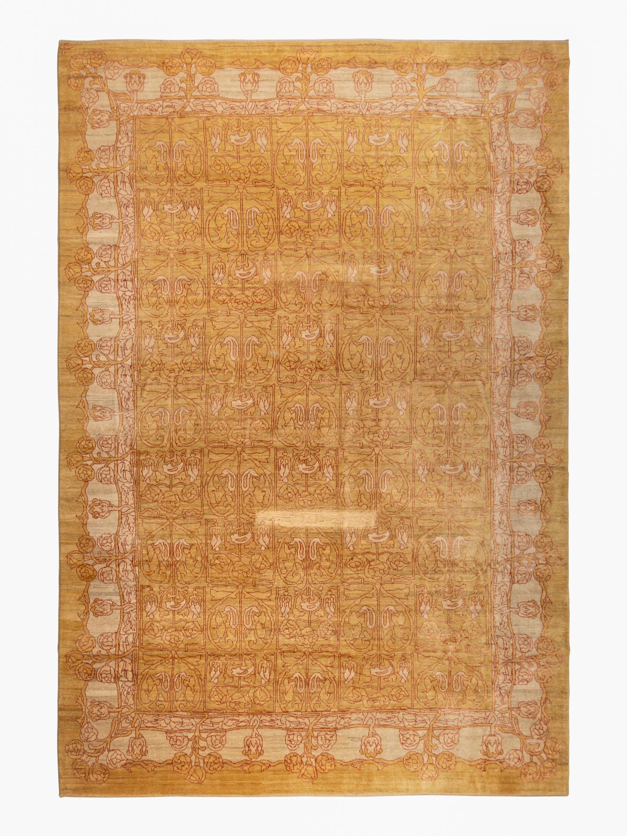 A Contemporary Persian Wool and Silk Rug