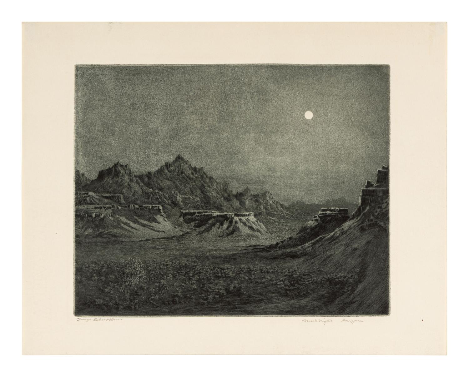 Two Works: Desert Night, Arizona and Moonlight, Holbrook, N.M.