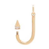 Adina Reyter, Yellow Gold and Diamond Fish Hook Pendant