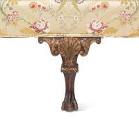 A Pair of George II Style Parcel-Gilt Walnut Settees