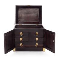 A Zitan Wood Seal Chest, Guanpixiang Height 10 x width 8 x depth 9 inches.