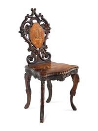 A Black Forest Carved Musical Chair