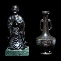 Two Japanese Bronze Articles