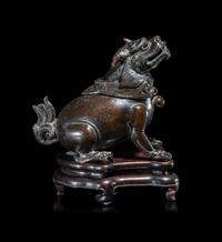 A Chinese Bronze Tianlu- Form Incense Burner