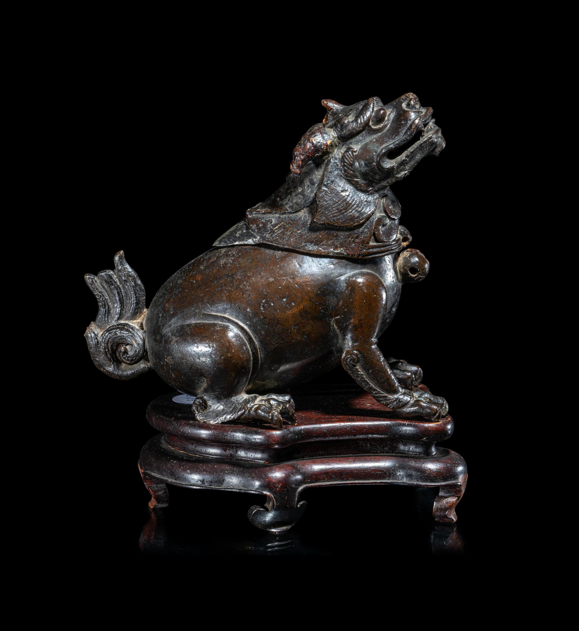 A Chinese Bronze Tianlu- Form Incense Burner