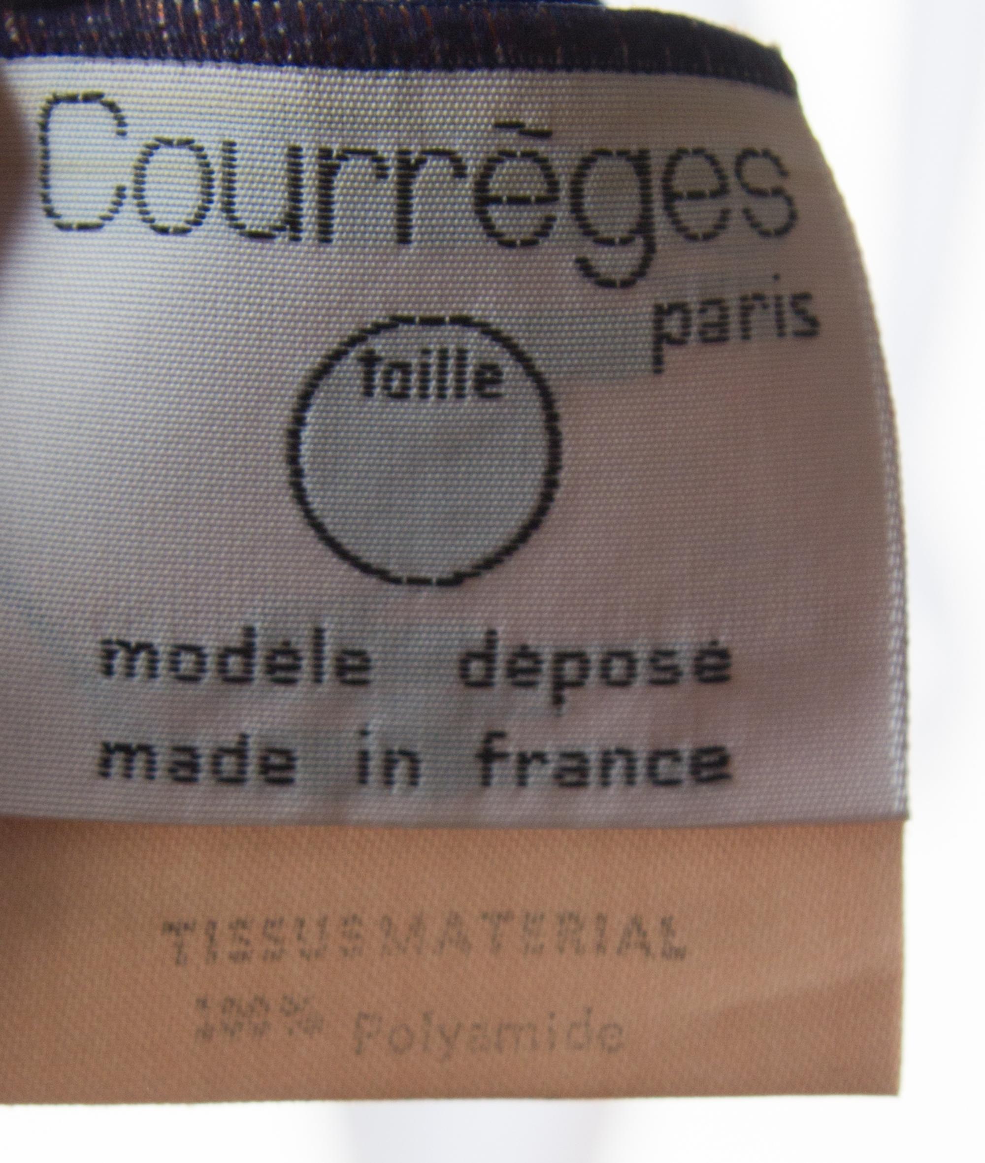 A Courreges Navy Sheer Top,