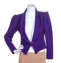 An Ungaro Purple Jacket and Shirt Ensemble, Blouse size 6.