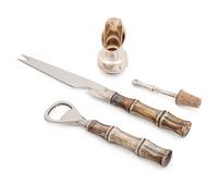 A Group of Three Tiffany & Co. Silver Bamboo Pattern Bar Articles