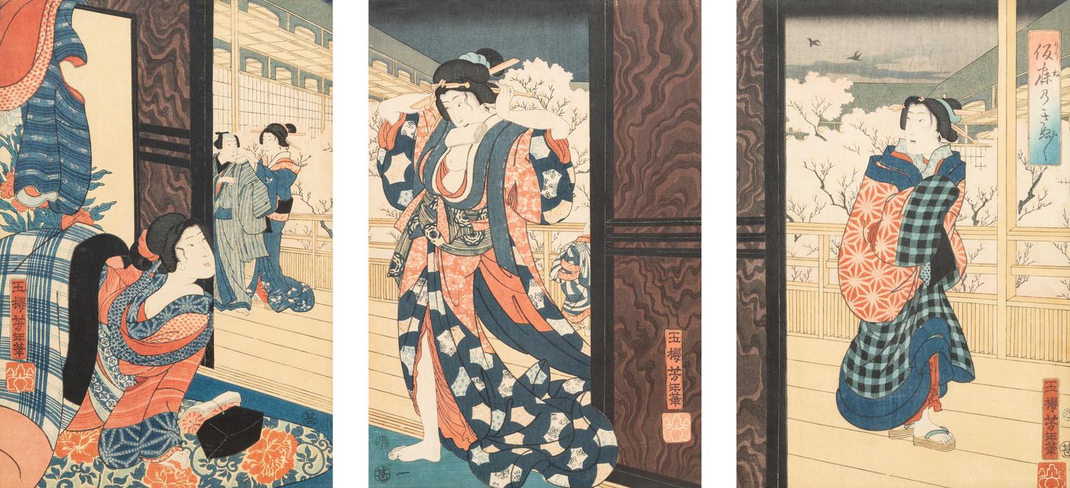 Isoda Koryūsai (1735-1790), Utagawa Kunichika (1835-1900) and One Other