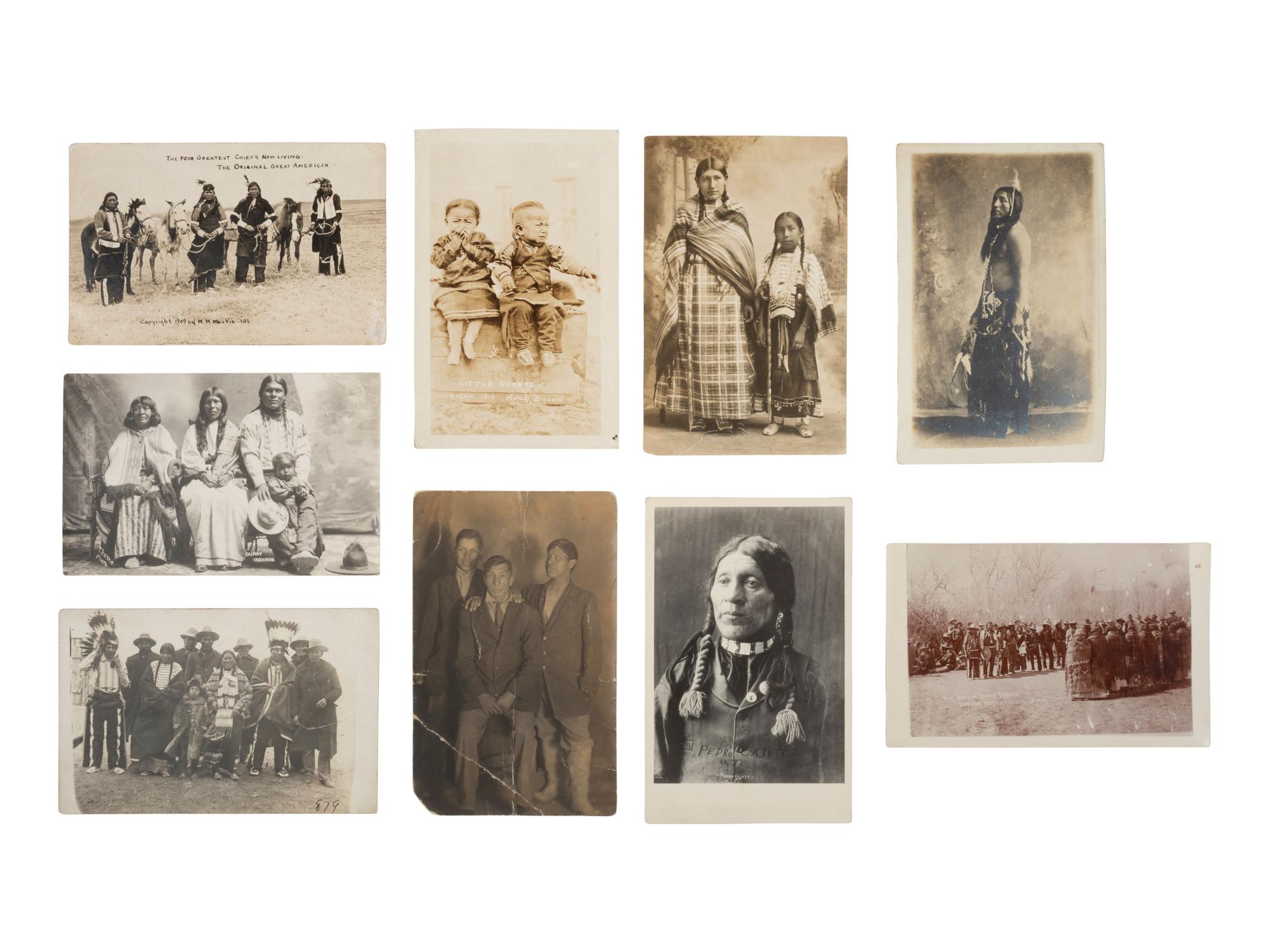 [NATIVE AMERICANS]. A group of 45+ postcards of Native Americans, incl. real photo postcards.