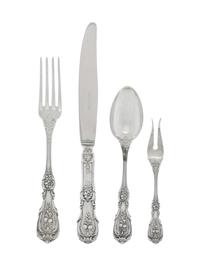 An Italian Silver Flatware Service