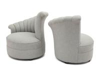 A Pair of Channel Back Slipper Chairs