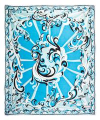 An Emilio Pucci Blue Print Scarf, 45 x 39 inches.