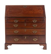A George II Mahogany Slant-Front Bureau