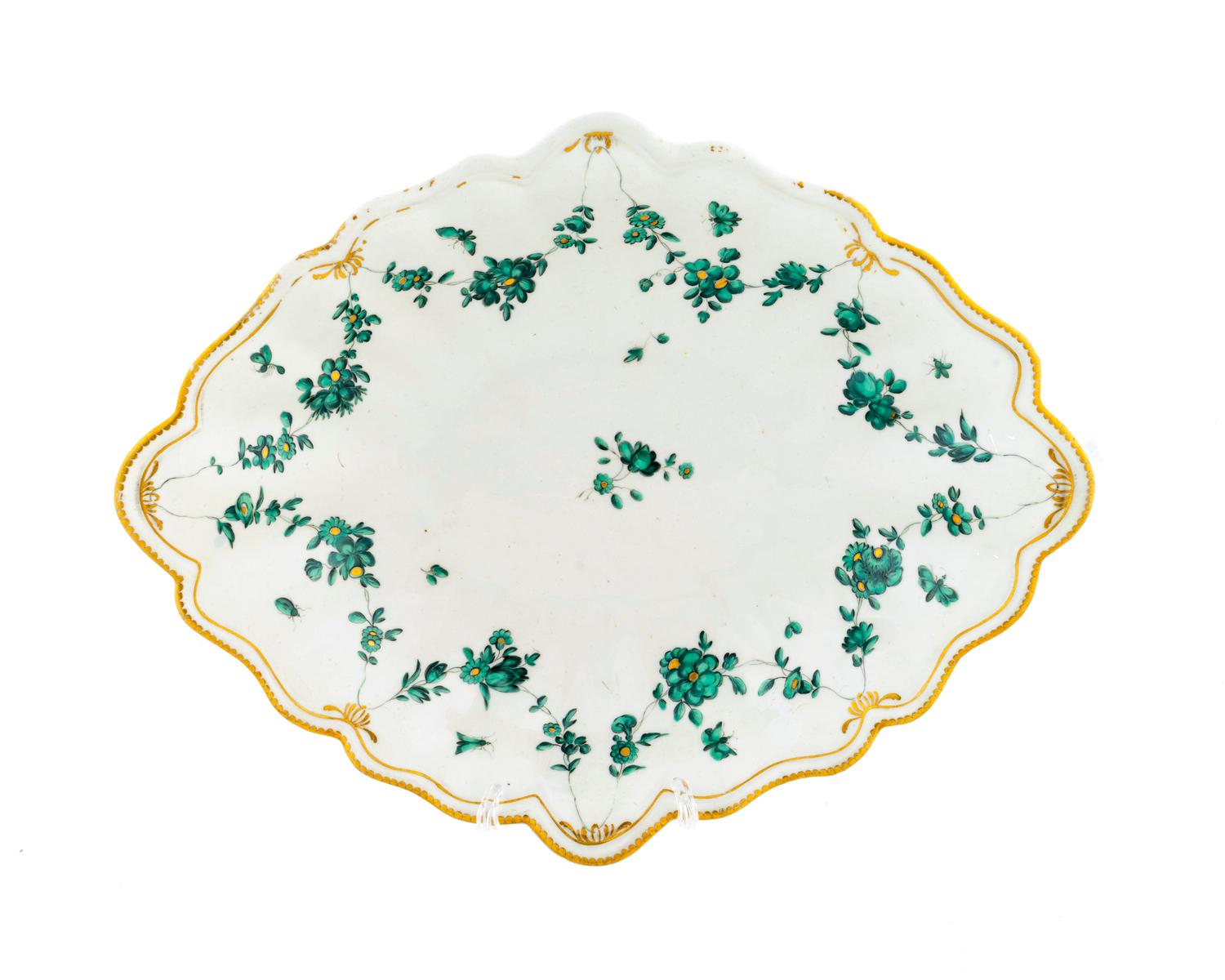 A Chelsea Derby Porcelain Lozenge-shape Dish — C. 1775