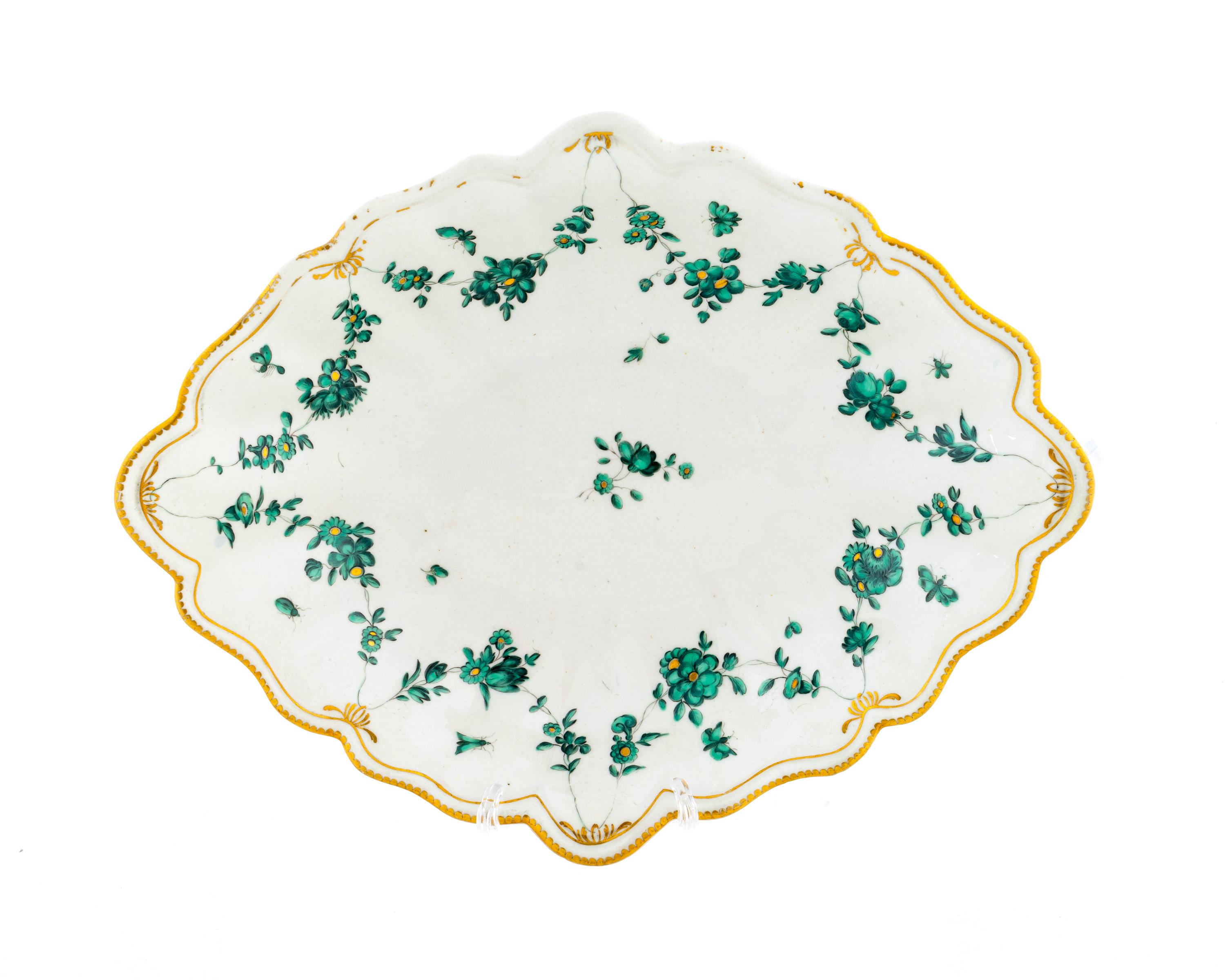A Chelsea Derby Porcelain Lozenge-shape Dish — C. 1775