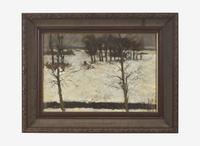 Bror Julius Olsson Nordfeldt (American, 1878–1955) - Footsteps in the Snow