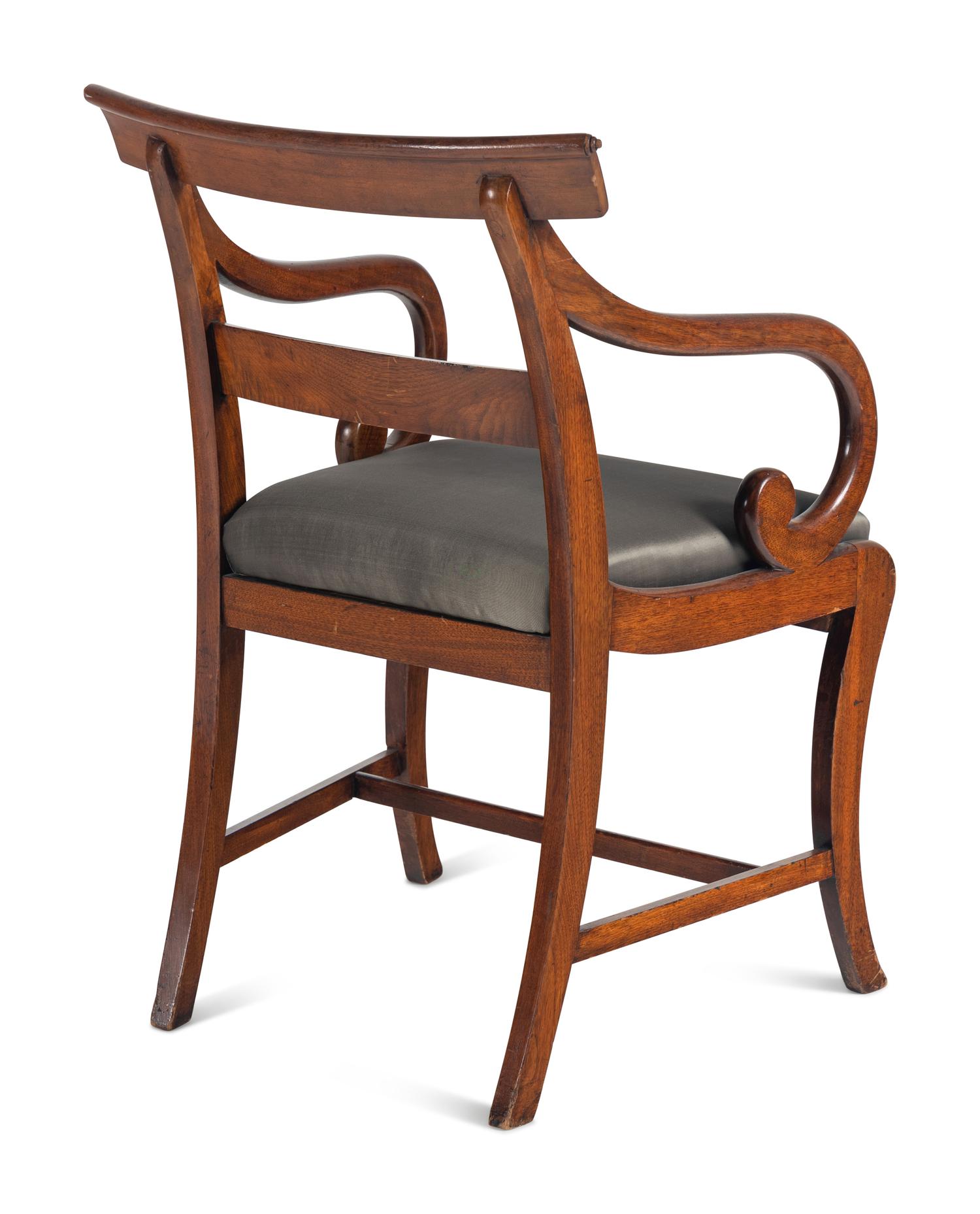 A Regency Style Mahogany Armchair