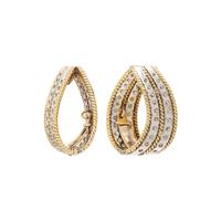 BICOLOR GOLD AND DIAMOND CLIP EARRINGS
